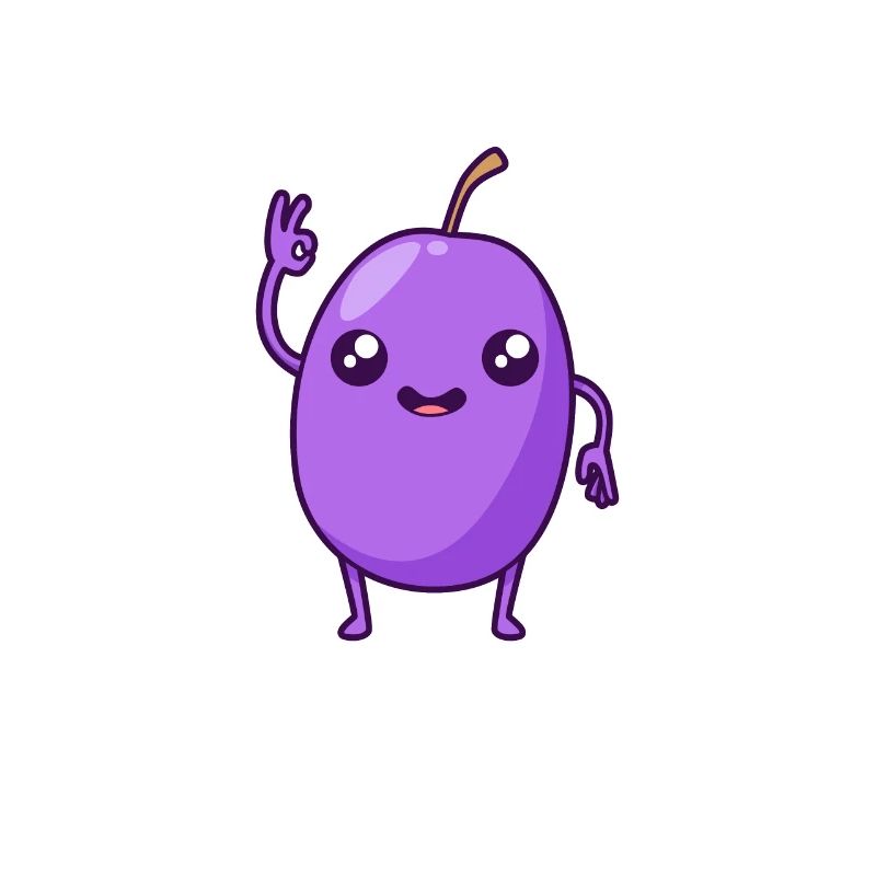 Kawaii Comic Grape