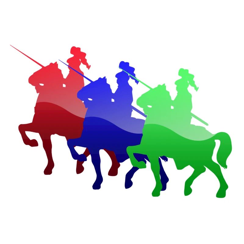 Mittelalterliche Ritter der Farbe