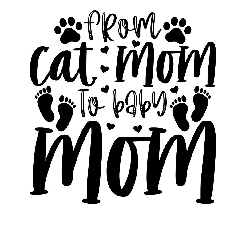 De Maman de chat à bébé Annonce de grossesse