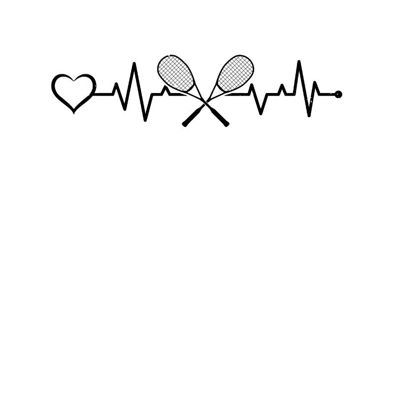 Squash Heartbeat Heart - Squash Player Squash Hear