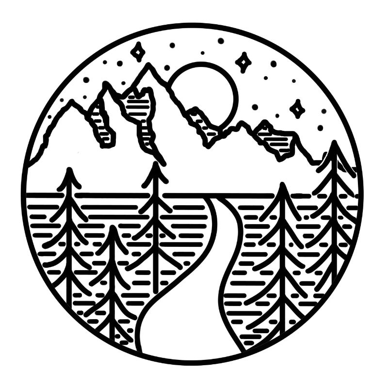 Nature river mountain forest