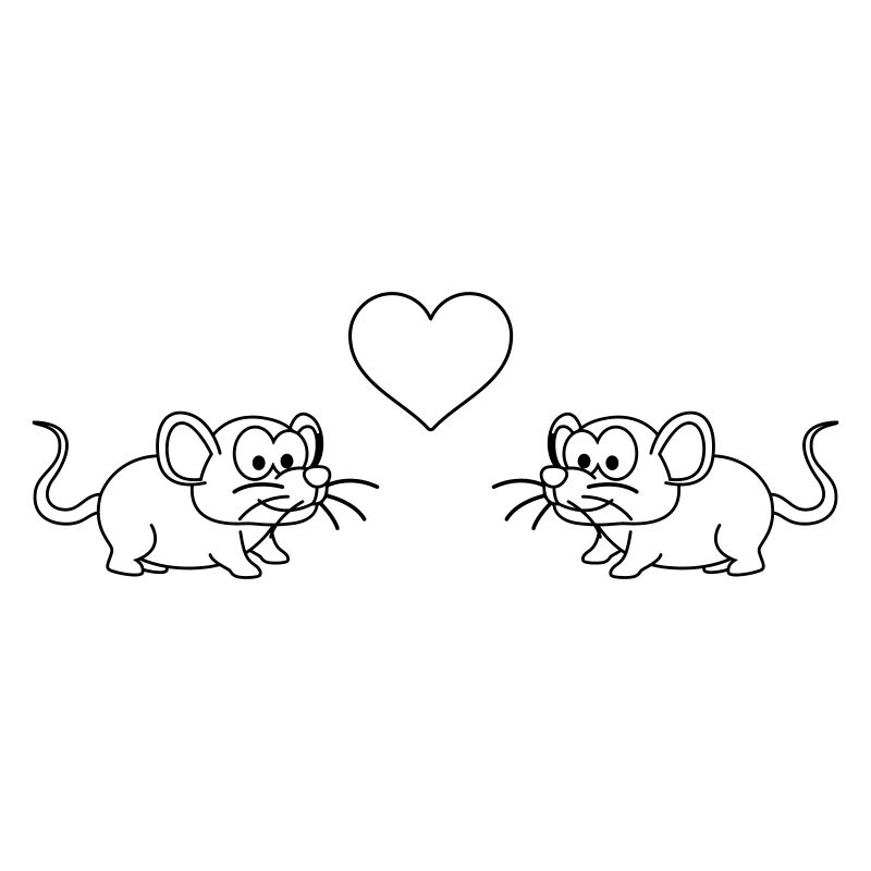 Mouse Comic Couple Love