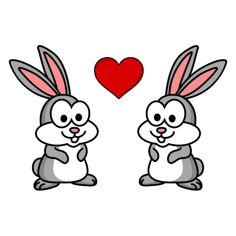 Hase Comic Paar Liebe
