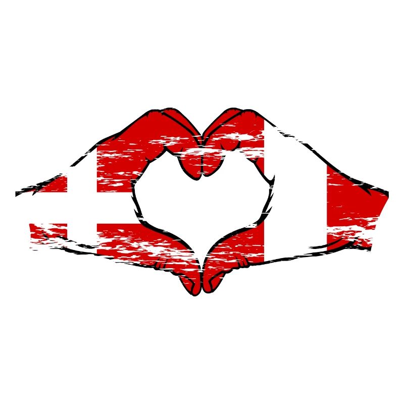 Danemark Pérou forme de coeur avec les mains utilisées