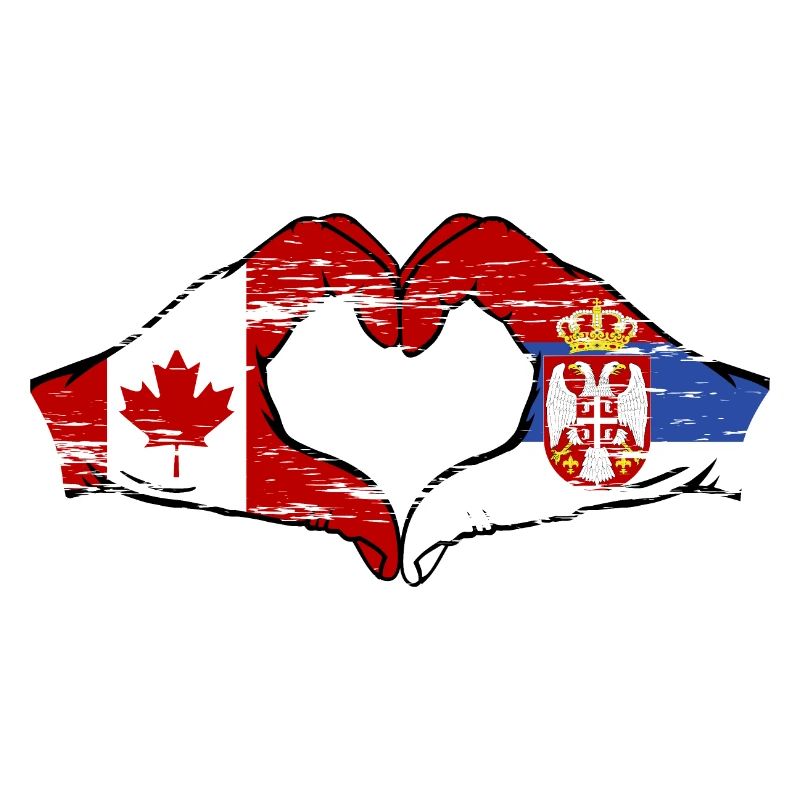 Canada Serbie Mains Forme Coeur Utilisé