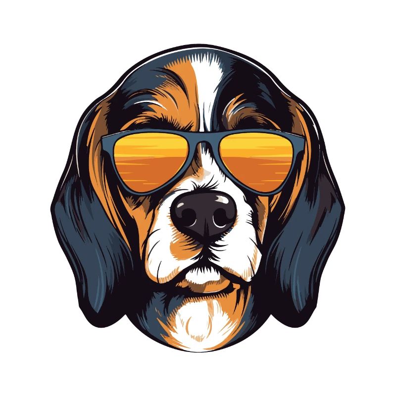 Beagle Hund Cool Kopf Party