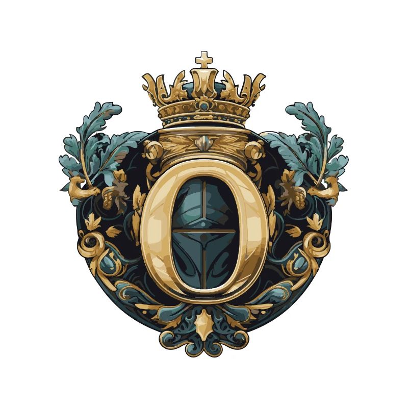 O Buchstabe Logo Krone