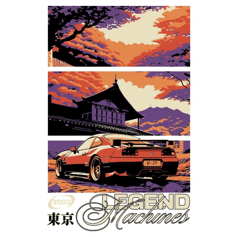 Sunset Skyline Triptych Car Legend
