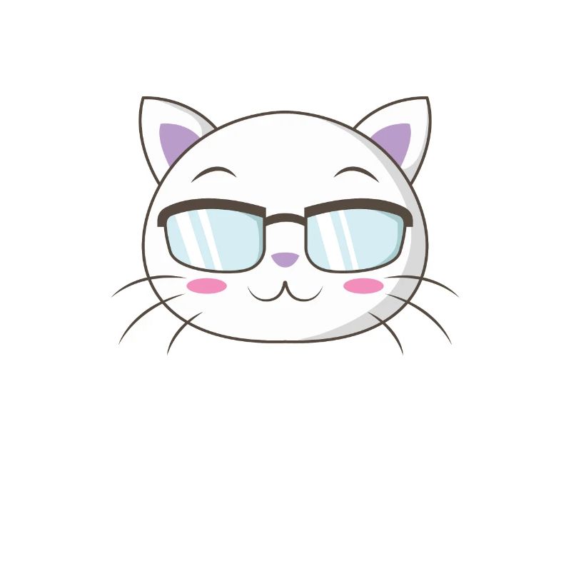 Nerd cat with nerd glasses