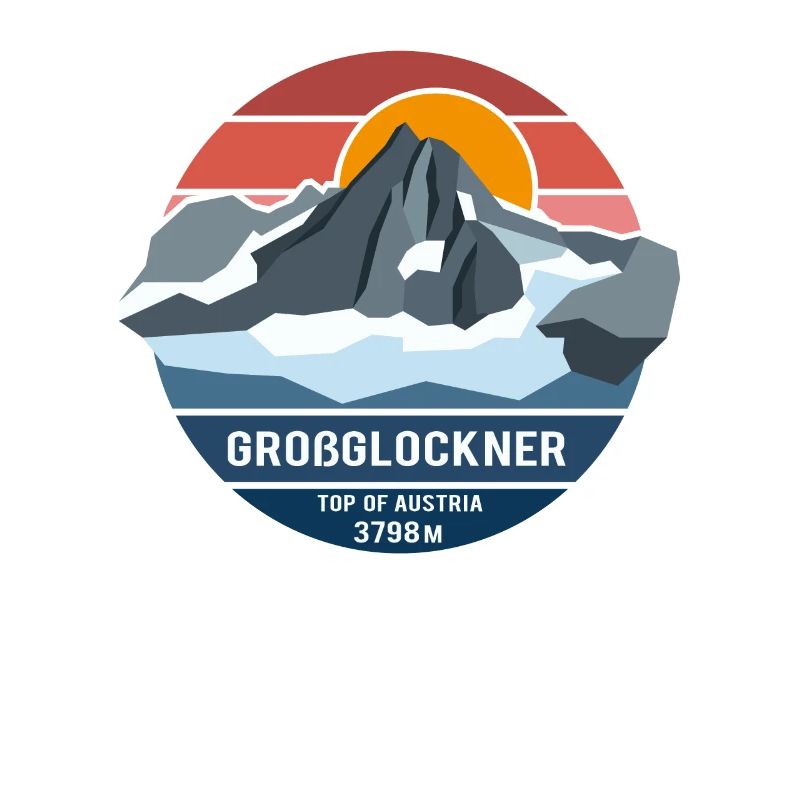 Grossglockner 3798m low poly mountain summit Austria