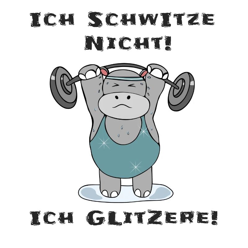Ich schwitze nicht ich glitzere Dickes Nilpferd