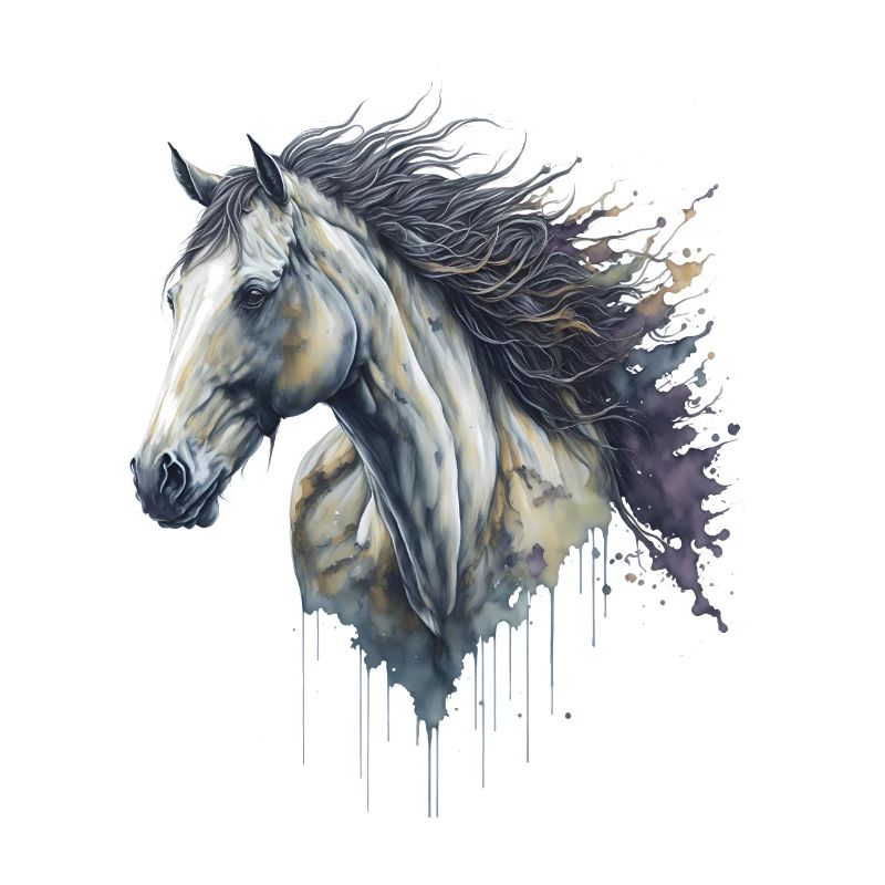 Grazioso cavallo acquerello elegante