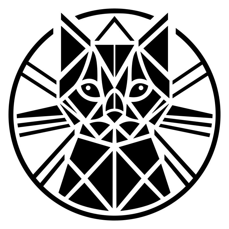 Cat Artifact Motif Abstract
