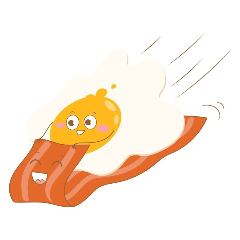 egg and bacon are flying