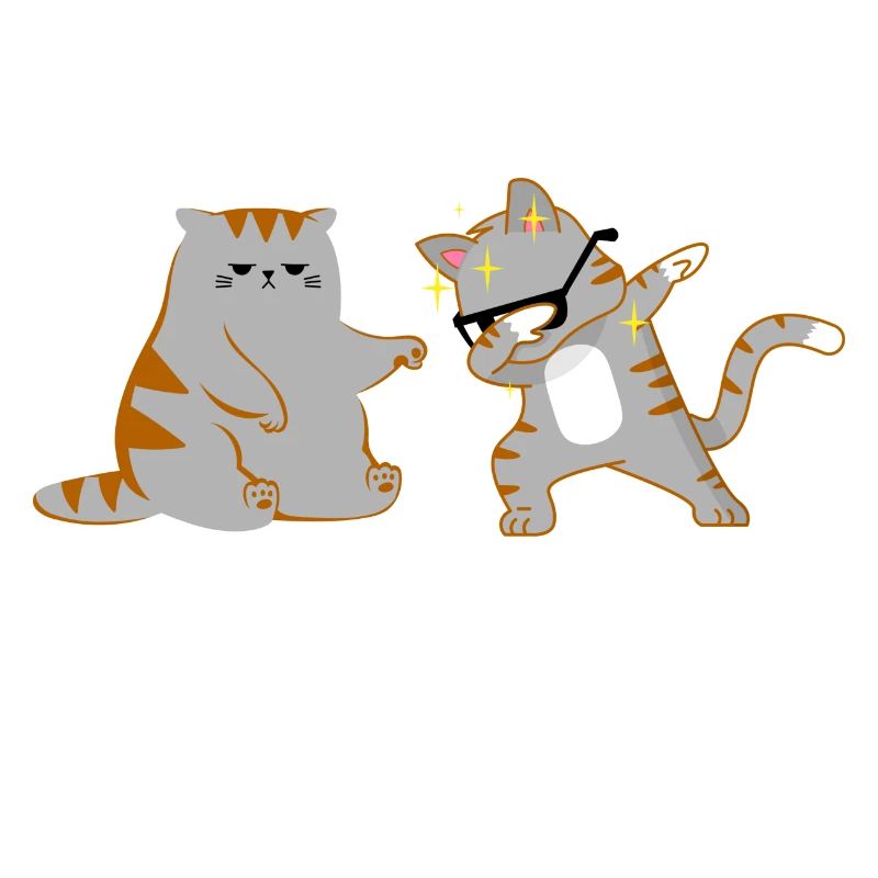 Dabbing Cat after Coffee dabbende Katze Kaffee