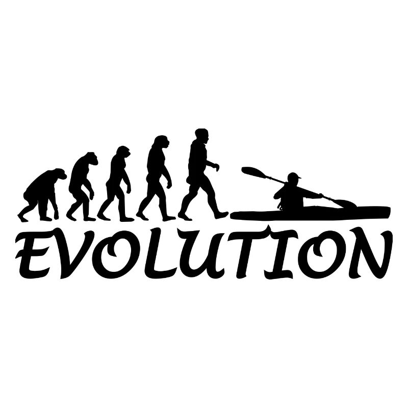 Evolution kayak canoe canoeists paddle gift idea