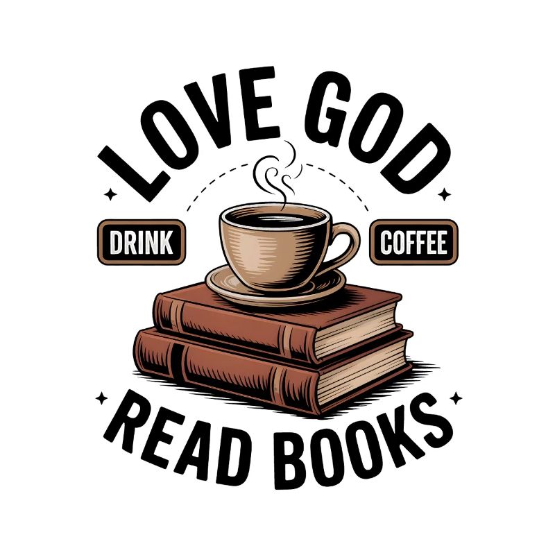 Liebe Gott, Dringe Kaffee, Lese Bücher! Christlich