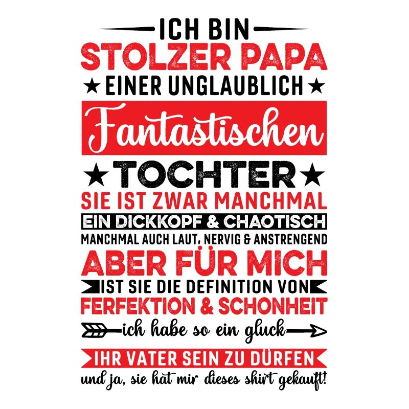 Ich Bin Stolzer Papa Vater Tochter Eltern