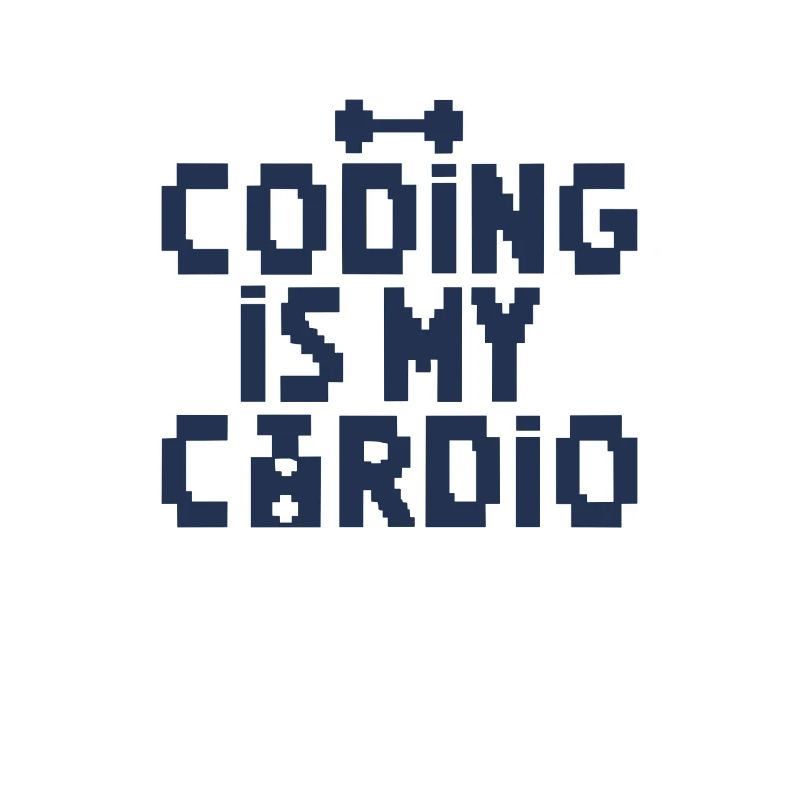 Coding Is My Cardio | 8-bit Retro Programmierer