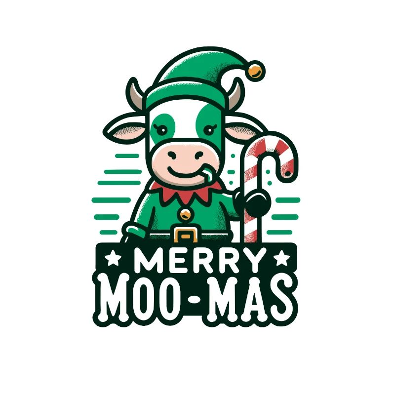 Conception de vache de Noël | Joyeux Moo-Mas