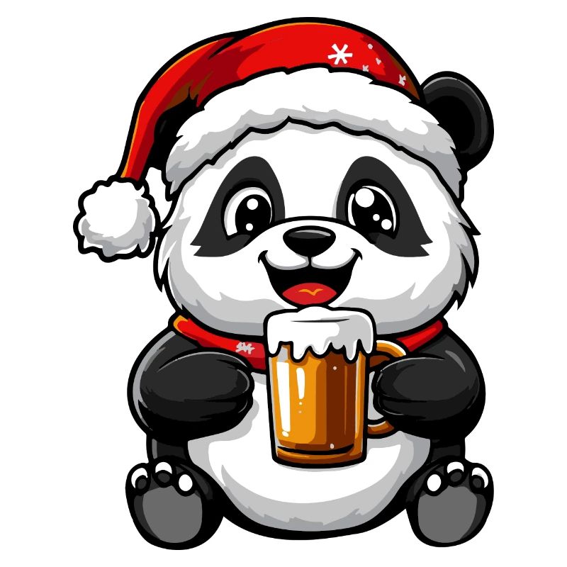 Panda Bière Noël