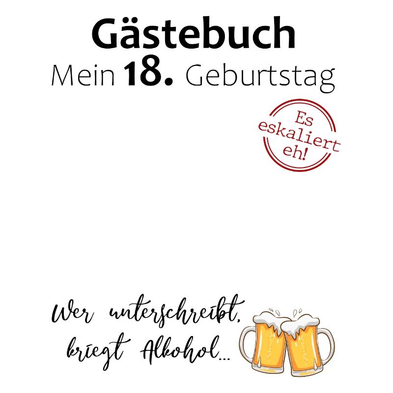 18. Geburtstag Party Gästebuch Junge Mädchen