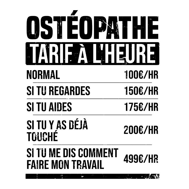 Osteopath hourly rate gift idea humor
