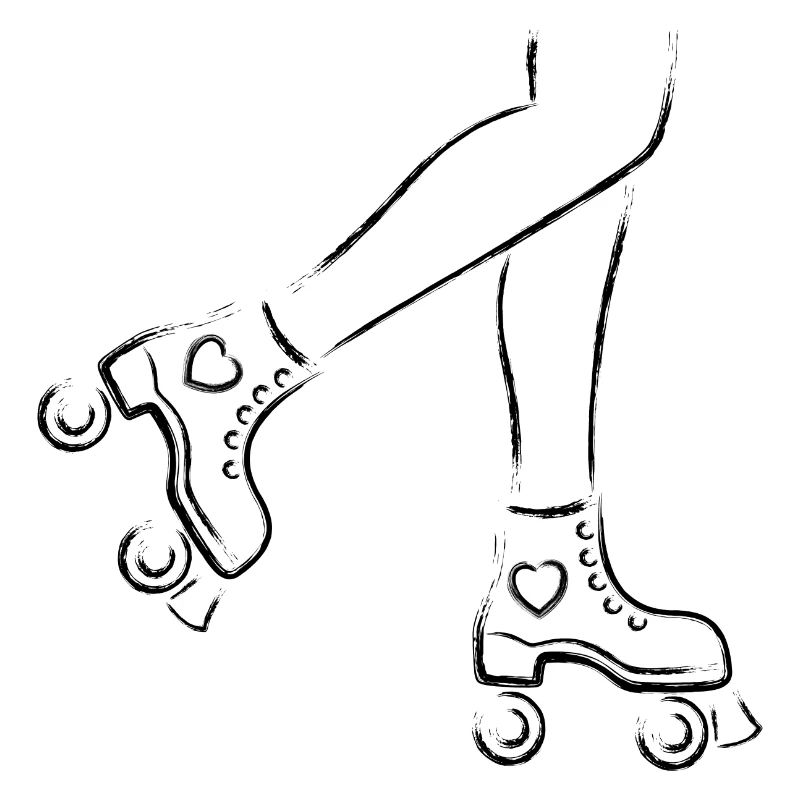 Rollschuhe mit Beinen