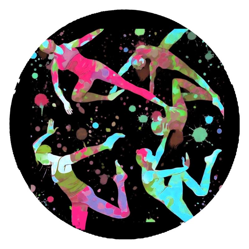 dancing, dancer, colorful, circle, figures