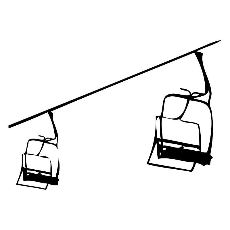 Télésiège rétro - illustration de télésiège