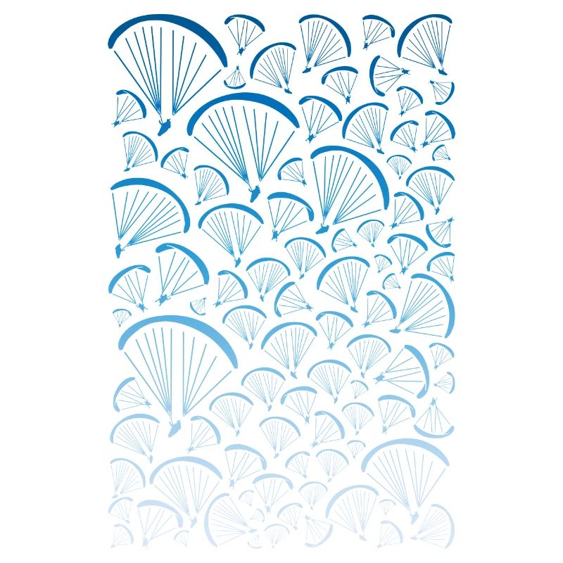 Paragliders gradient white blue