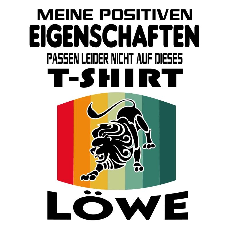 Geburtstag Sternzeichen Retro Löwe