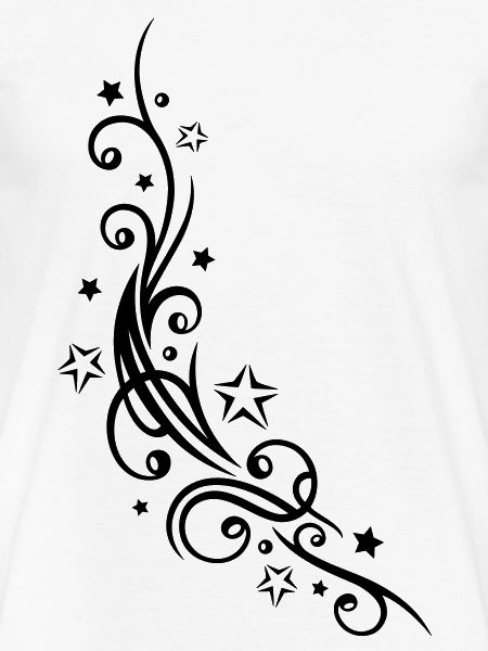 Ornement de tatouage tribal avec des étoiles.