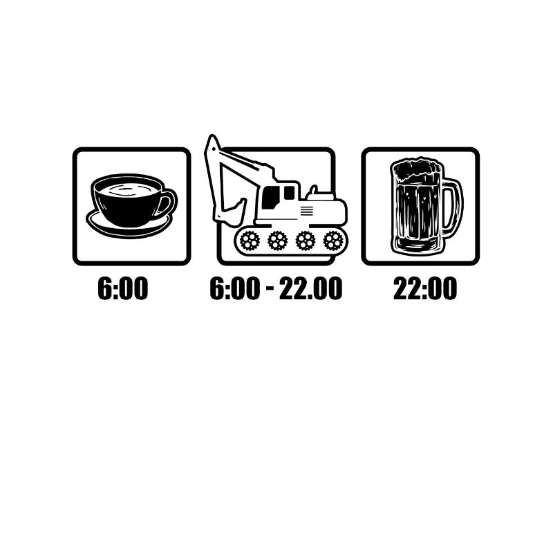 Birra da caffè driver escavatore