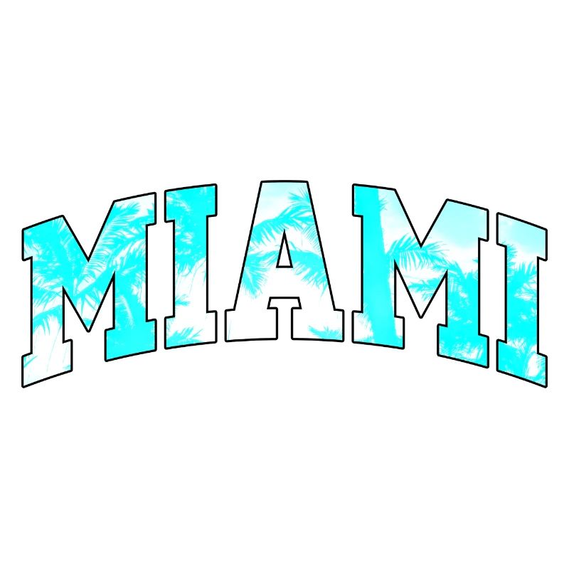 Logo Miami : Design collégial ambiance tropicale