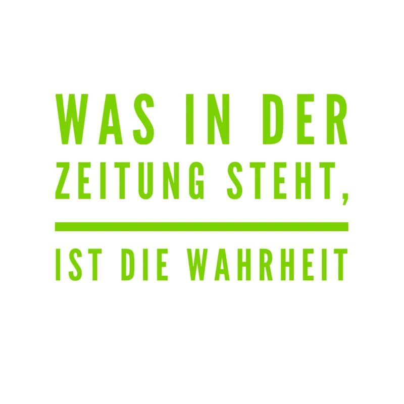 das was in der Zeitung steht