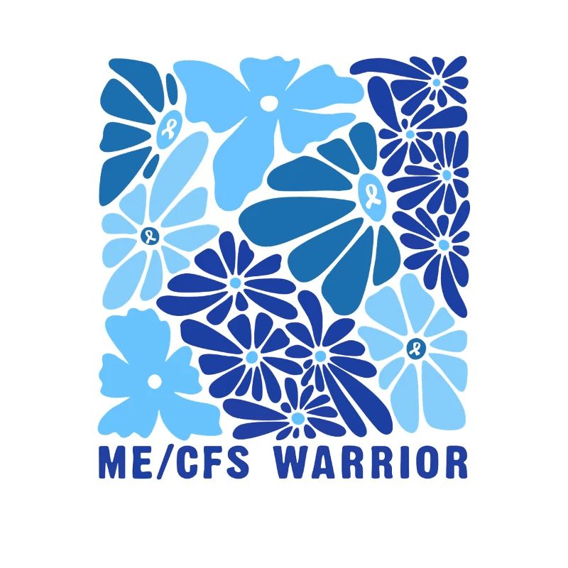 ME CFS Warrior Floral Pattern