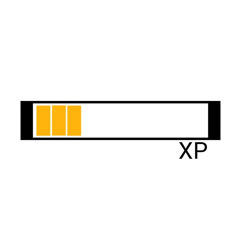 XP experience points design for nerd and geek