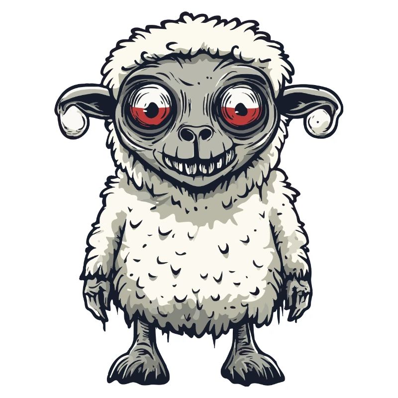 Sheep Halloween Comic Funny