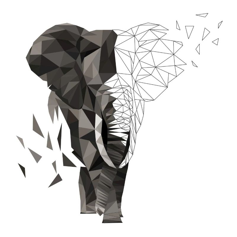 Low Poly Elefant