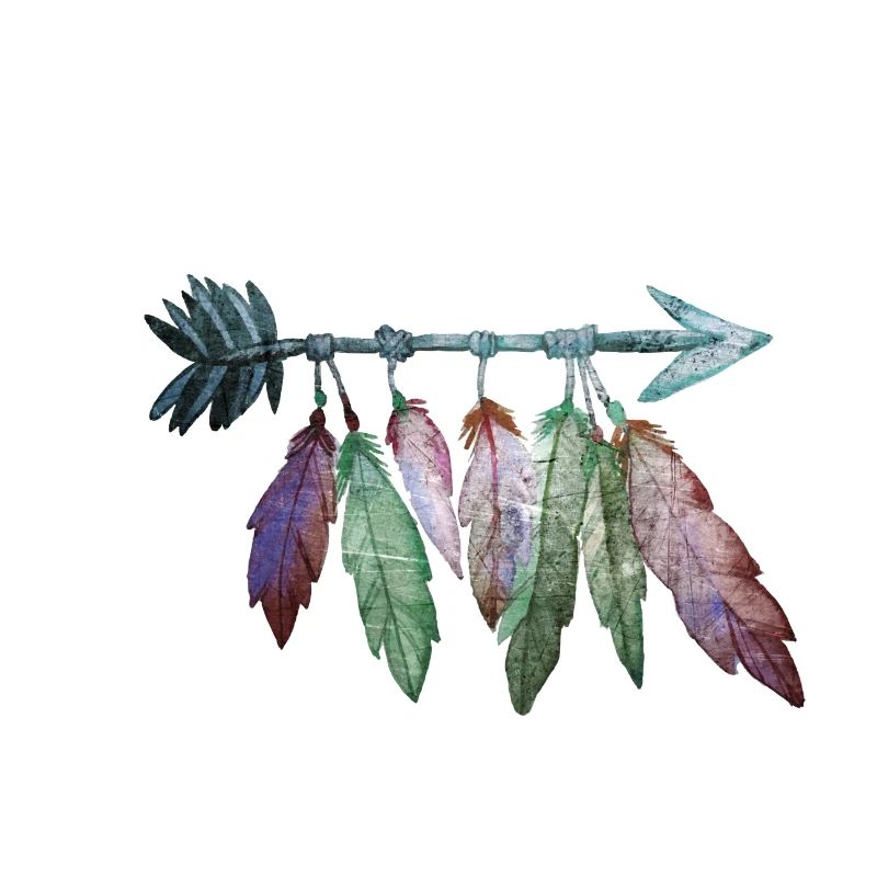 Flèche indienne à plumes
