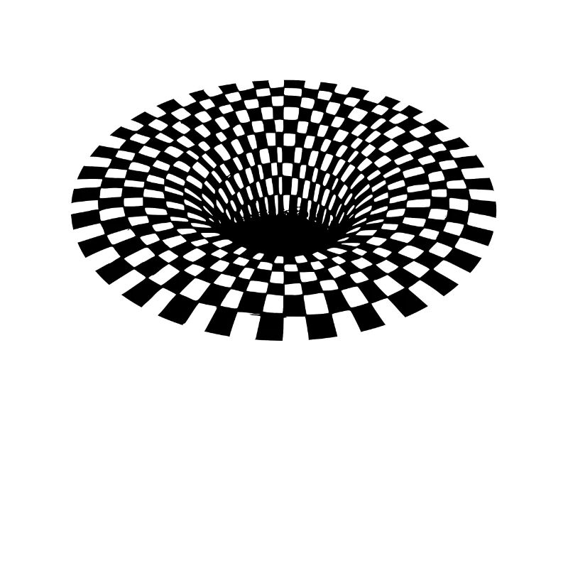 Optical illusion - 3D hole | Round pattern