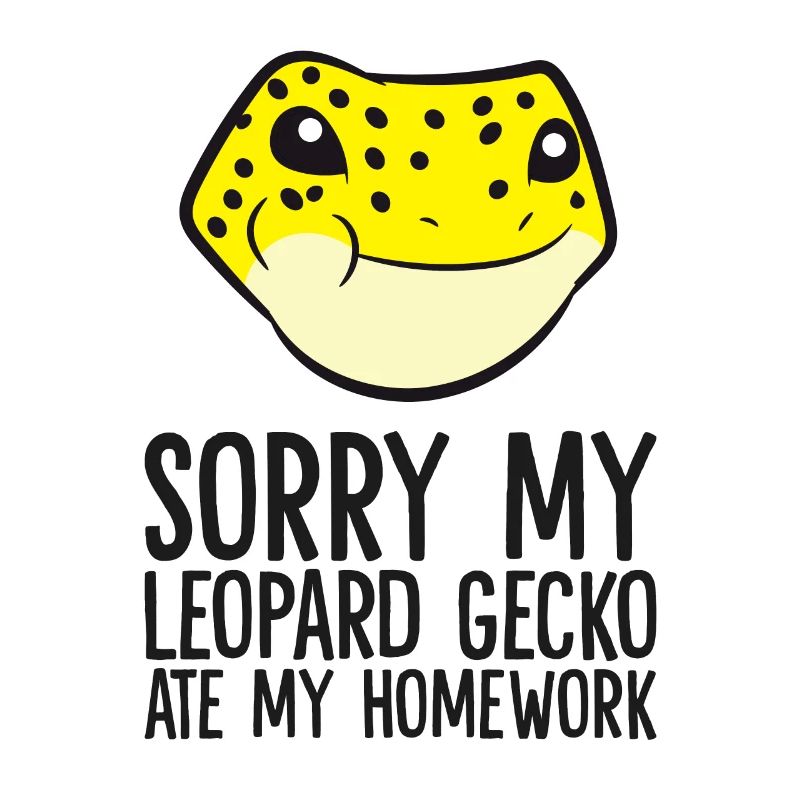Désolé mon gecko léopard a mangé mes devoirs