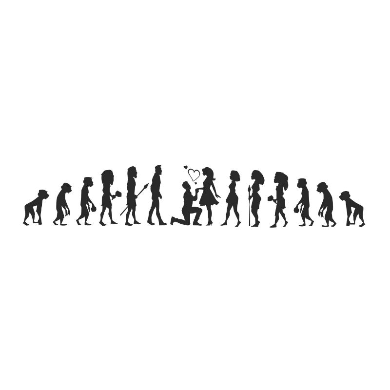 Marriage proposal evolution shirt