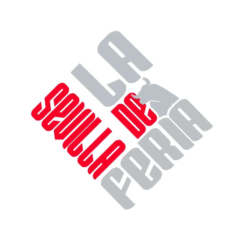Das rote und graue Logo der Feria de Sevilla