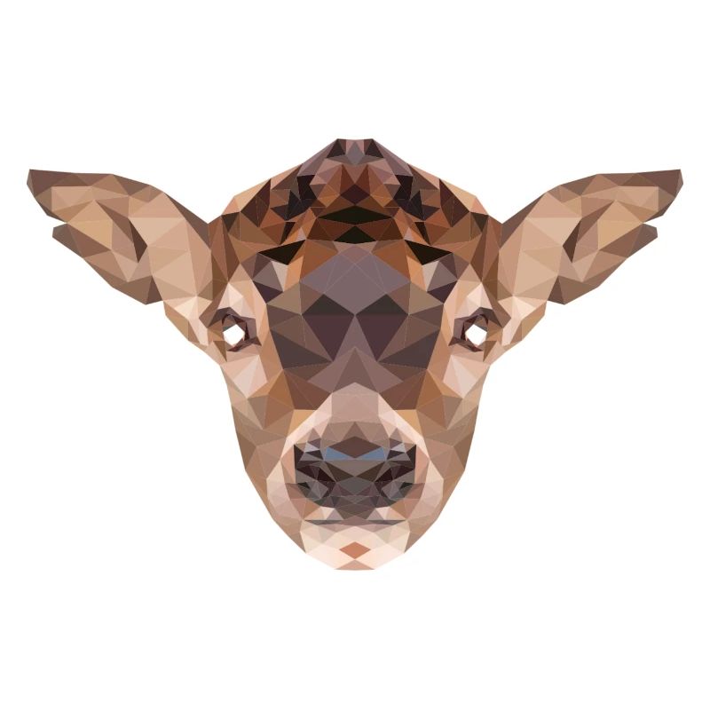 Polygon Deer Head