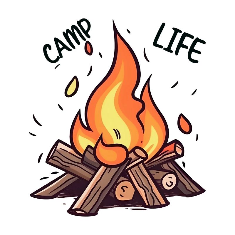 Feu de camp de la vie de camp
