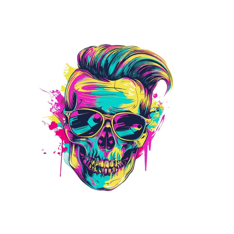 Techno Skull Party Hairstyle