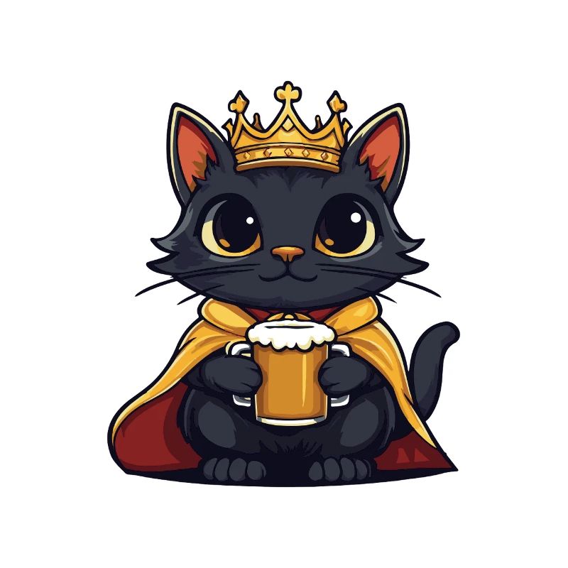 Bière de chat drôle