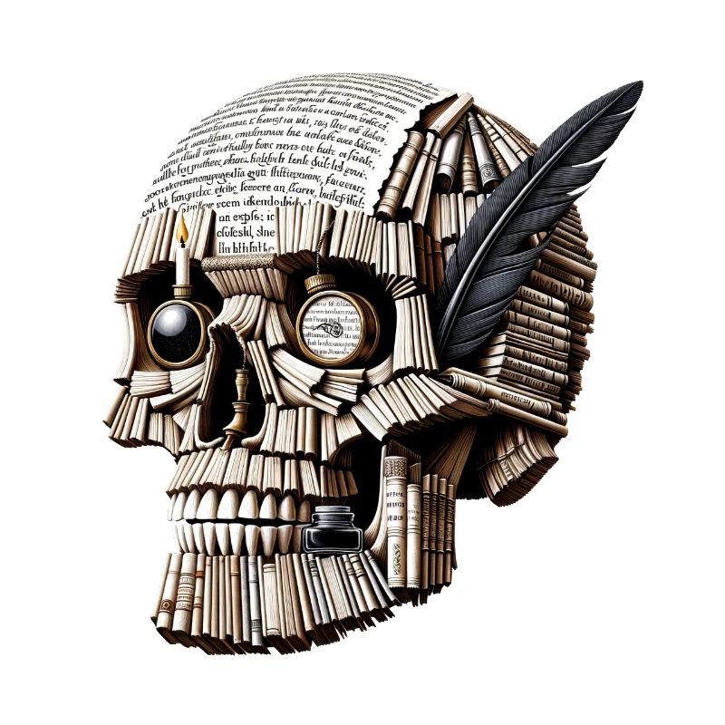 Littéraire Lore Skull Tee Classique du professeur d’anglais